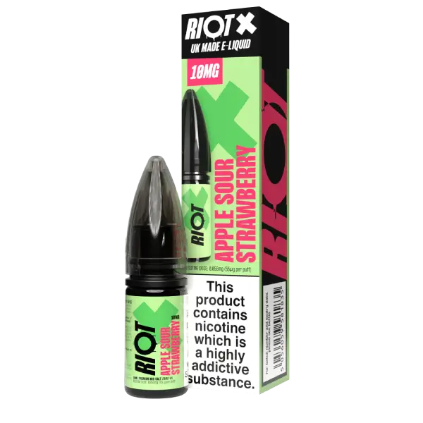 Apple Sour Strawberry Riot X Nic Salt E-Liquid by Riot